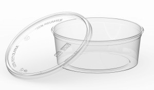 Pokrywka przezroczysta z PP do pojemnika średnica 125 mm (paczka 50 szt.)