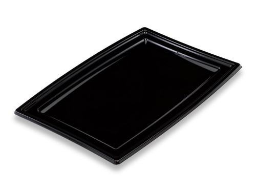 Talerz cateringowy, czarny 46 x 30,5 x 1,8 cm, 5 sztuk..jpg