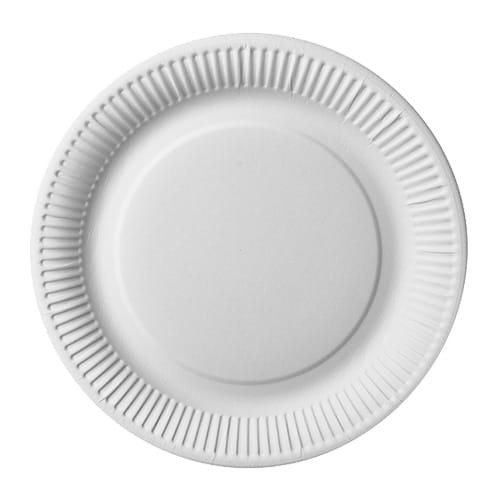 Talerz papierowy, biały, okrągły, fi 26 cm