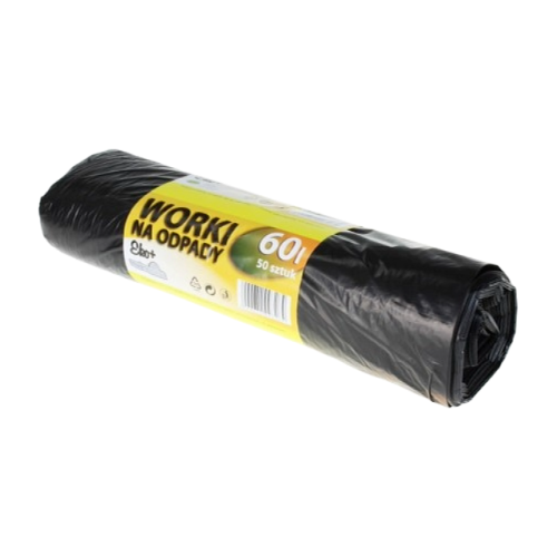 Worek na śmieci z folii LDPE 25 μm, 60 l