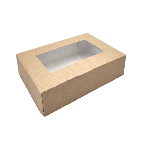 Pudełko papierowe z oknem - 19 x 13 x 5 cm