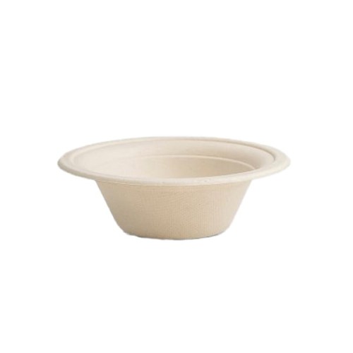 Miska z pulpy z trzciny cukrowej, kolor naturalny, 340ml