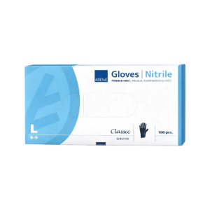 Rękawiczki nitrylowe bezpudrowe, czarne, rozmiar L (paczka 100 szt.)