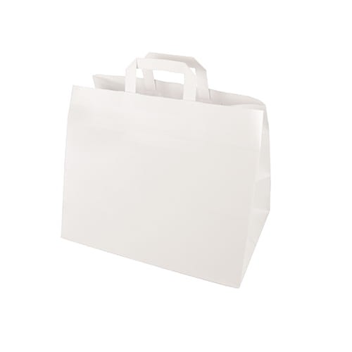 Torba papierowa biała - 27 cm x 32 cm x 21,5 cm