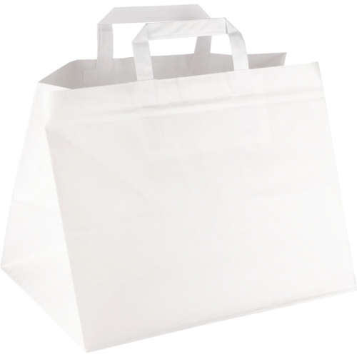 Torba papierowa biała - 32 cm x 22 cm x 25 cm