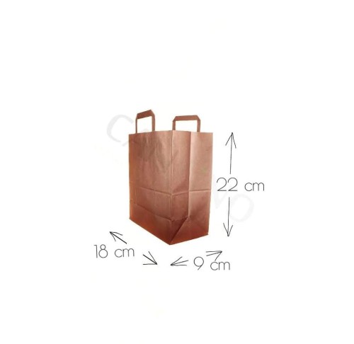 Torba papierowa kraft - 18 x 9 x 22 cm