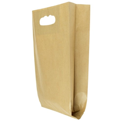 Torebka fałdowa zakupowa kraft 26 cm x 8 cm x 40,5 cm