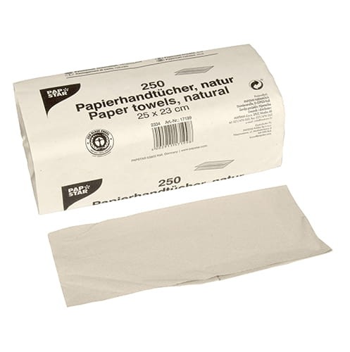 Ręcznik papierowy, naturalny - 25 cm x 23 cm