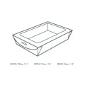 Opakowanie na ciasta, sałatki, z okienkiem PLA 18 x 13,5 x 4,5 cm, 1100 ml