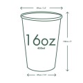 Kubek jednowarstwowy, biały, fi 89 mm, 450 ml