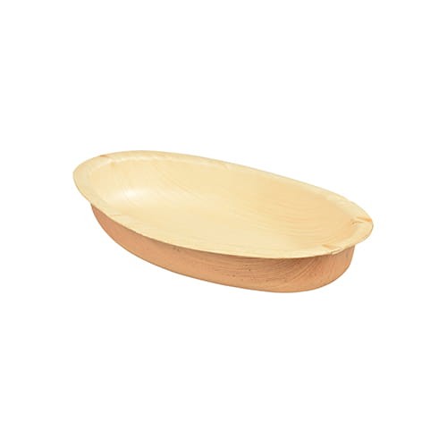 Tacka z liści palmowych, owalna, 20 x 12,5 x 3 cm, 300 ml