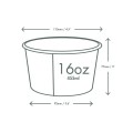 Pojemnik papierowy na zupy, desery, fi 115 mm, 470 ml