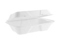 Opakowanie z trzciny cukrowej z pokrywką, 22,8 x 15,5 x 7,4 cm, 1000 ml
