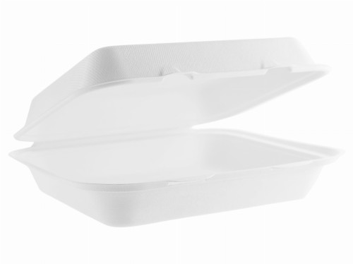 Opakowanie z trzciny cukrowej z pokrywką, 24 x 20,7 x 6,9 cm, 1000 ml