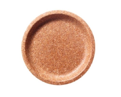 Talerz okrągły, płaski, z otrąb pszennych, fi 24 cm