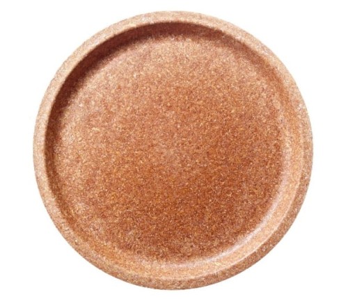 Talerz okrągły, płaski, z otrąb pszennych, fi 28 cm