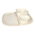 Talerz z trzciny cukrowej biały 30 x 13,5 cm