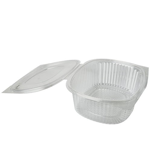 Pojemnik sałatkowy z PETu z pokrywką 1500 ml 7,6 cm x 18,2 cm x 20,8 cm