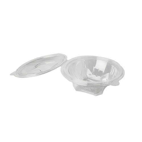 Pojemnik sałatkowy z PETu z pokrywką 375 ml ⌀ 157 mm, 5,5 cm