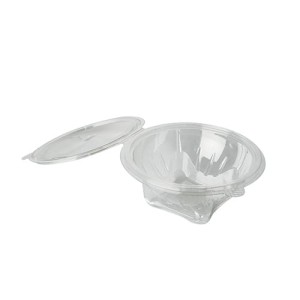 Pojemnik sałatkowy z PETu z pokrywką 750 ml fi 177 mm 7,3 cm (paczka 50 szt.)