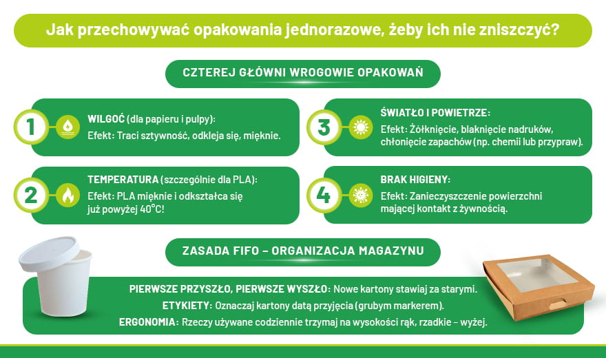 Jak przechowywać opakowania jednorazowe, żeby ich nie zniszczyć?